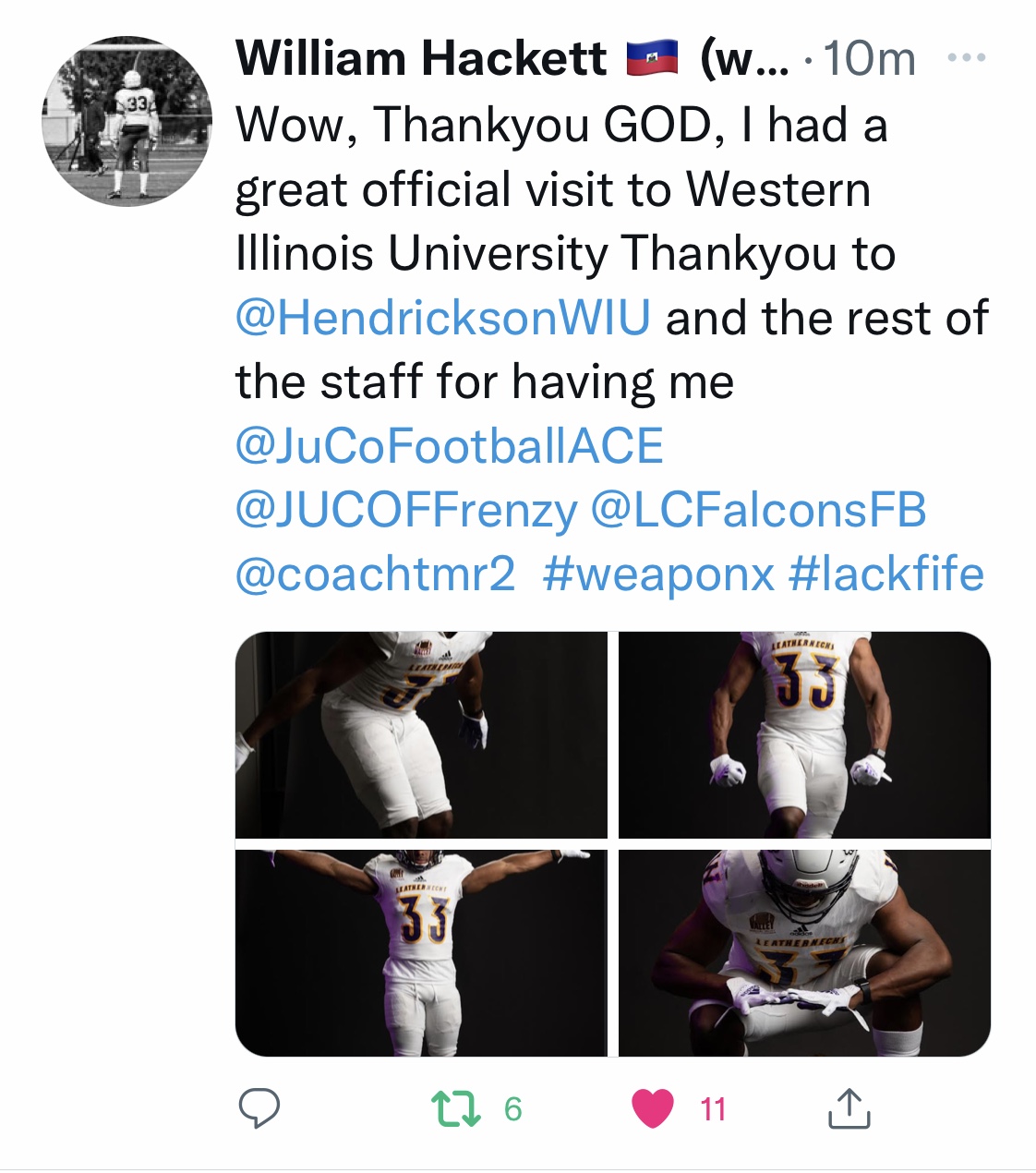 Coach Hendrickson’s first official recruit visit…